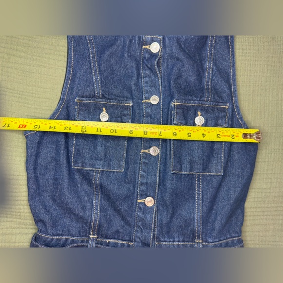 MICAS Denim Button-Front Maxi Dress Size Large New With Tag - Picture 4 of 8